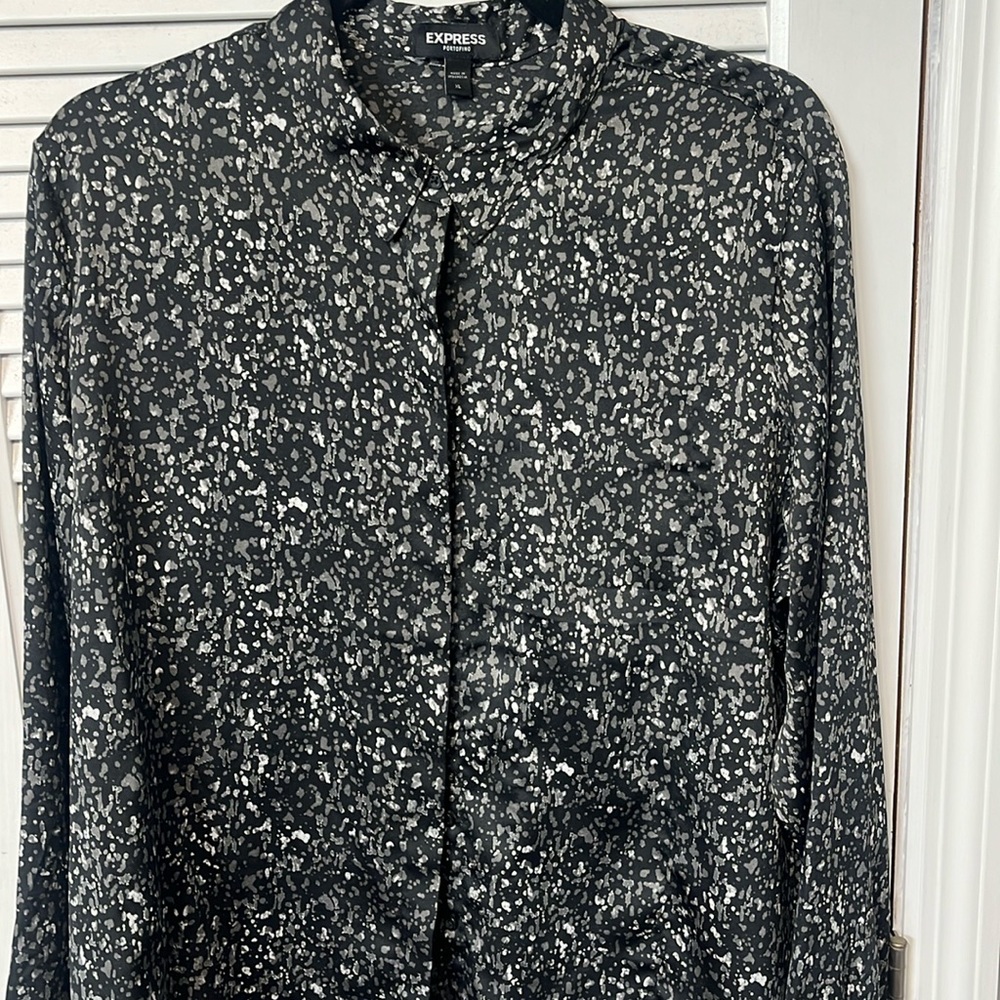 Express Long Sleeve Portofino Blouse XL, Worn Once
